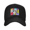 Joy on bright floral background Baseball Cap tactical cap Military  Unisex Brand  Rugby Unisexs Womens