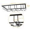 RILIHII Hanging Wine Glass Holder, Holds 2 Glasses or 4 Glasses, Wine Glass Hanger, Wine Glass Storage, Drying/Draining, Suitable for Glass Feet Width