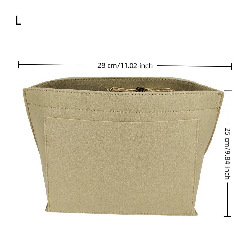 Felt Insert Bag Sturdy Foldable Handbag Liner Organizer Large Capacity Makeup Storage Bag for Travel Daily Use