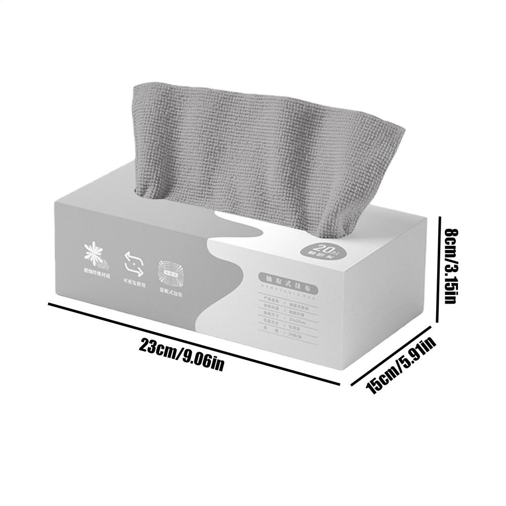 Professional Glass Cleaning Cloth Microfiber Cleaning Rags 20pcs Streak-Free Super Absorbent Clean Towels Reusable Washing Cloth серый