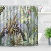 Tropical Paradise Shower Curtain, Exotic Plants & Animals, Waterproof for Bathroom Decor, Enhance Home with Nature's Beauty