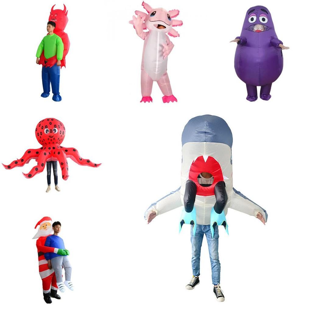 Fun Inflatable Costume For Halloween Featuring Alien And Santa Claus Designs For Adults