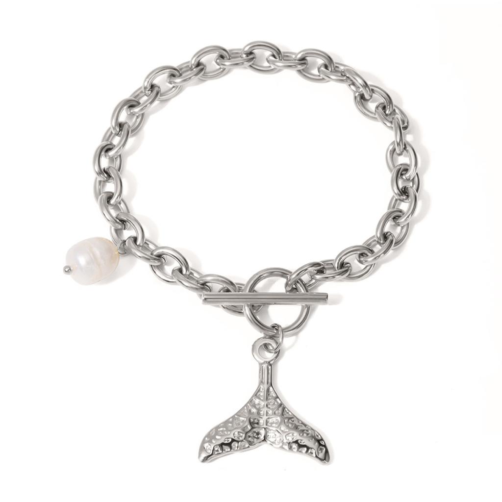 Einzigartiges Ozean-Armband Handgefertigtes Armband mit Ozean-Thema Edelstahl-Textur Verstellbares Armband für den täglichen Gebrauch