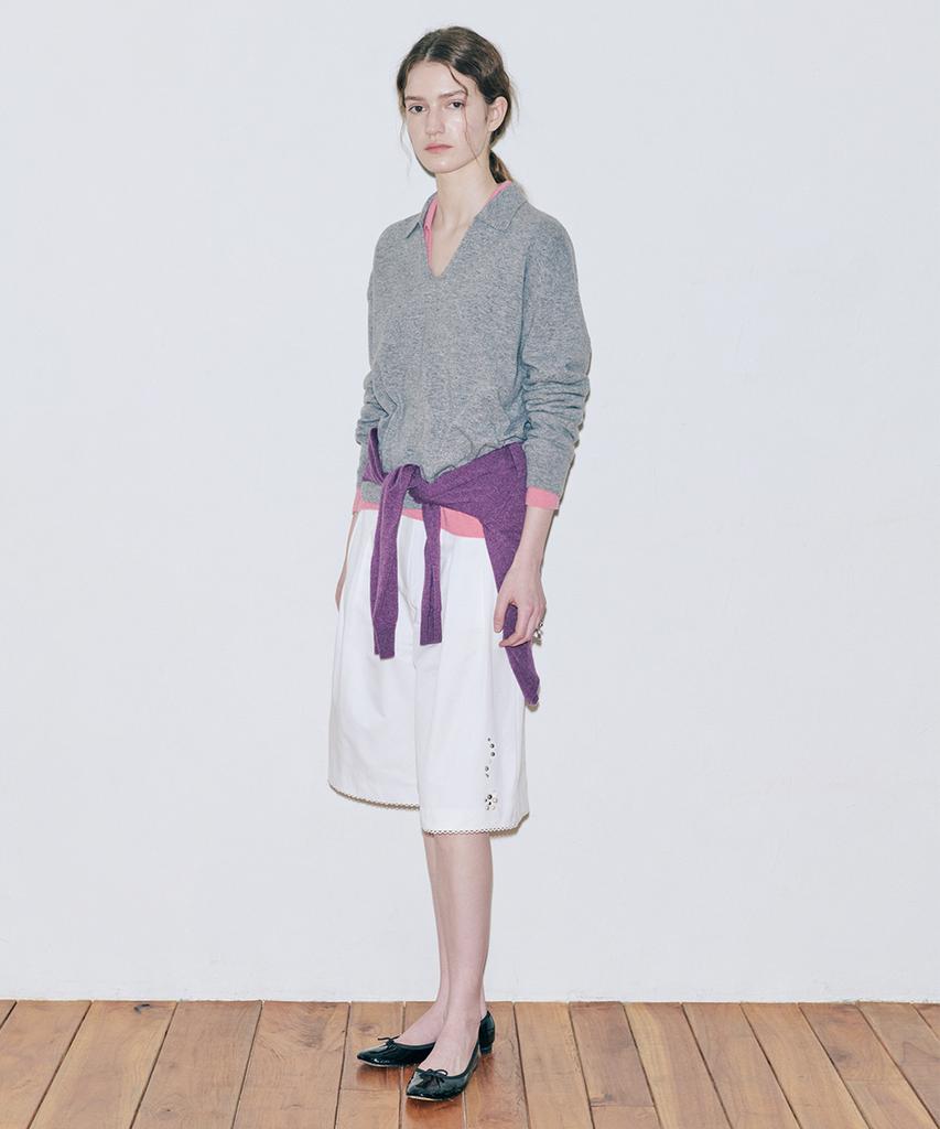 SINOON Sinoon Logo Collar Knit (Grey)