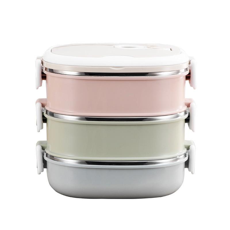 Box Stainless Steel Insulated Thermal Food Container Box Student Children Work