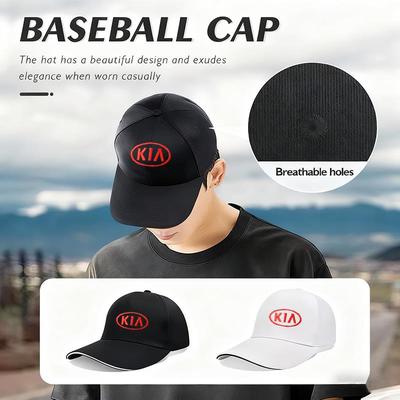 PUHU6 Casquette de Baseball avec Emblème KIA Hommes Femmes Casquette à Visière Réglable Pour KIA EV6 Stinger RIO Sorento Picanto Ceed Borrego Syros K4 K5 K8 K9