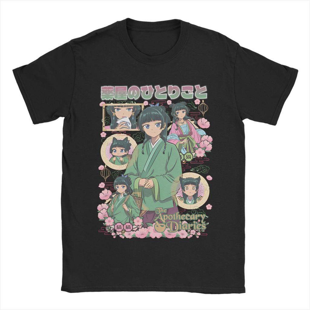 Japanese The Apothecary Diaries Maomao TShirt Men Women  Vintage Cotton Tees Crewneck Short Sleeve T Shirt Gift Idea Clothing