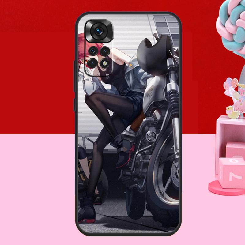 

Чехол с рисунком девушки на мотоцикле в стиле аниме для Xiaomi Redmi Note 14 13 12 11 10 15 Pro Plus Redmi 15 C 10C 12C 13C 14C Мягкая крышка Redmi Note 14 Pro 5G