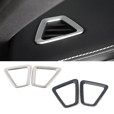 Para Volvo XC60 2018-2024 Lado do Painel Saída de Ventilação de Ar Condicionado AC Moldura Guarnição Aço Inoxidável Molduras Interiores Adesivo