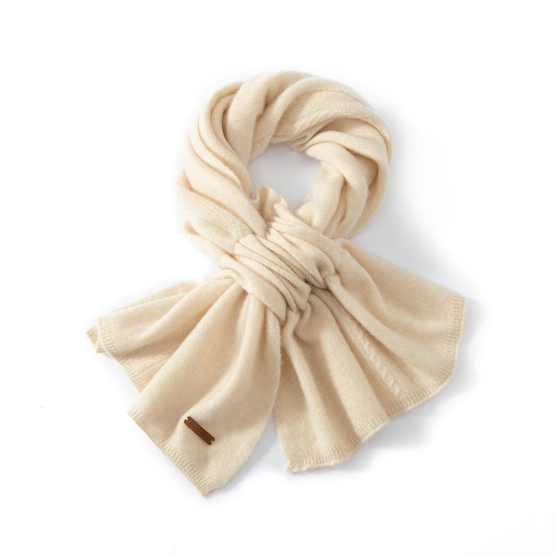 Women 100% Pure Cashmere Scarf Winter Warm Soft Cozy Knit Wrap Fashion Casual Neck Warmer Cold Weather Accessory