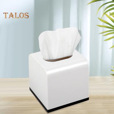 Tissue Box Holder Durable Construction Large Capacity Solid Color Easy To Fill Decorative Cube Tissue Holder Dispenser