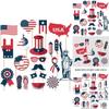 American Independence Day Photo Props Set With 20 Paper Party Decorations For Celebrations