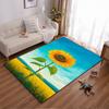Sunflower Pattern Carpet with Bright Yellow and Blue Landscape Suitable for Use As an Anti-slip for Living Room Bedroom Sofas