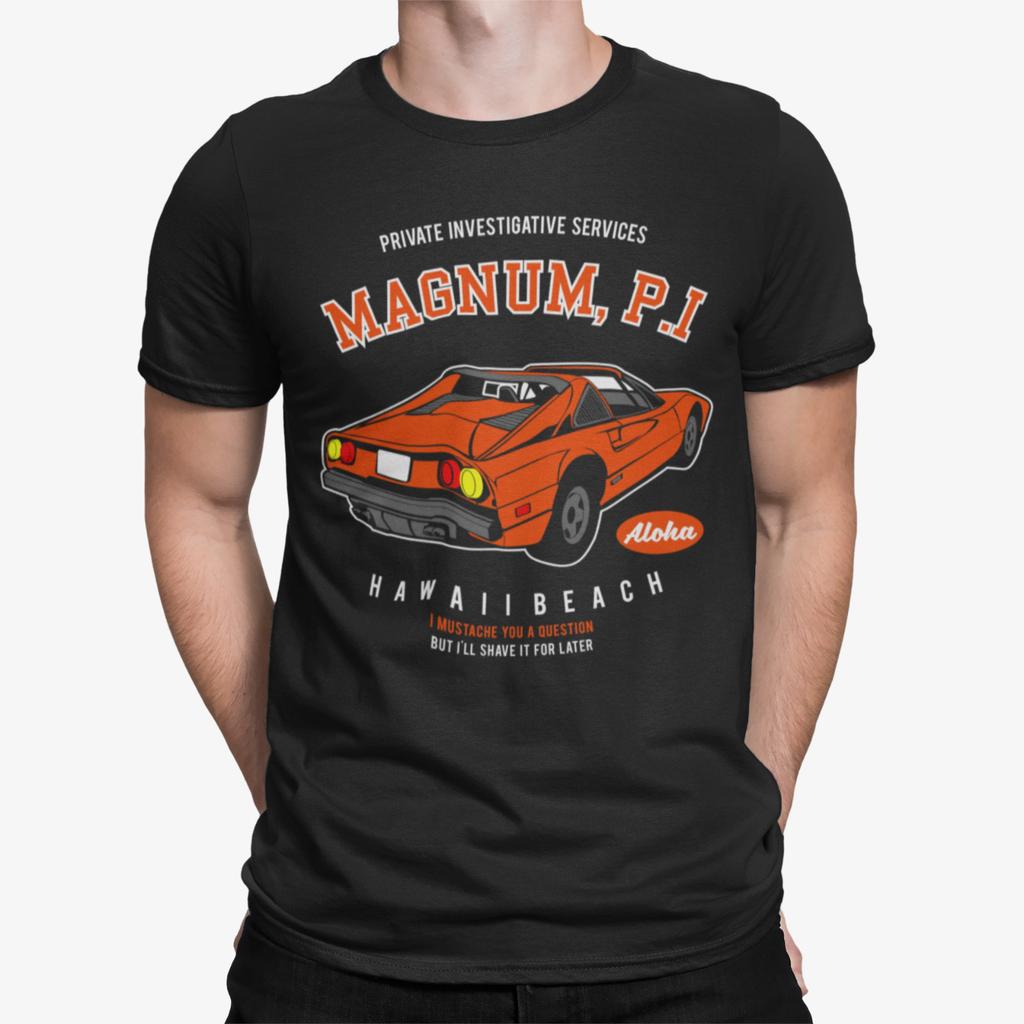 Hommage 80er 90er Junggesellenabschied TV-Show Film Movie T-Shirt für Magnum PI Fans