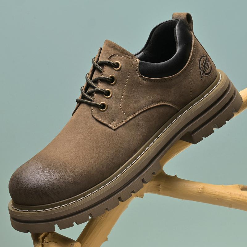 Fashion Tooling Walking Shoes Male Travel Skateboard Retro Luxury Mens Casual Shoes Suede Flats Leather Men Sneakers Lace Up Comfy Shoes