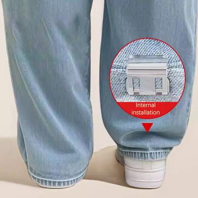 4 ks Sponky na oblečení Multifunkční Sponky na kalhoty Popruhy na nohy Držák Sponka na oblečení Pro oblečení Dlouhé nohavice Rukávy