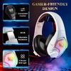 KOTION EACH G3000 For PS4/PS5/PC Gaming Headset RGB Light Wired Headphone with Splitter Cable