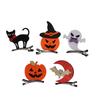 10 st Söta Hårspännen Fladdermöss Katter Pumpor Spöken Halloween-spännen för Fest Scenföreställningar