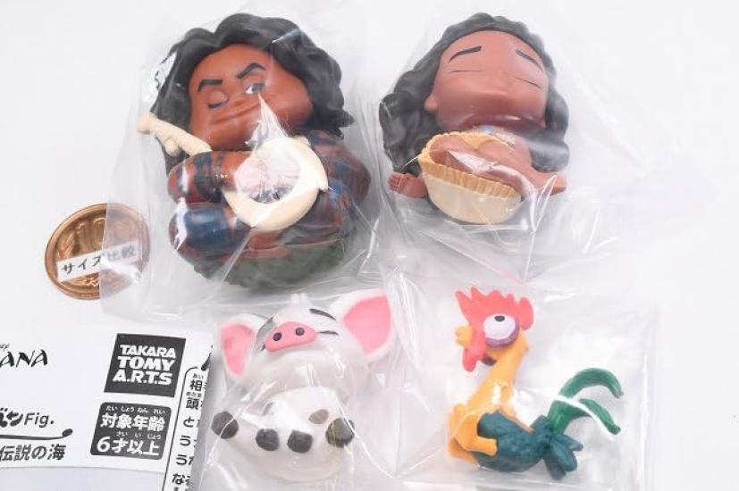 Shoulder Zun Fig. Moana (Resale) [Set of 4 (Complete)] Gacha Capsule Toy
