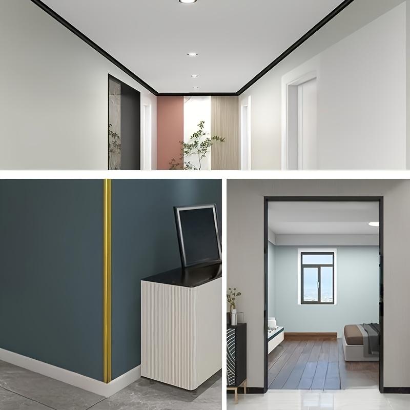 1 Stück Selbstklebestreifen für Wandwinkel, Dekorstreifen - Geeignet für Küchen-, Badezimmer-Sockelleisten - Wandseitenstreifen für Heimrenovierung