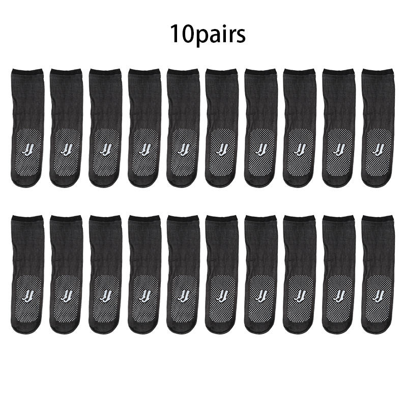 10Pairs Ultrathin Women Socks Summer Transparent Anti Slip Silk Socks Casual Elastic Invisible Socks Wear Resistant Hook Socks