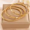 3Pcs  Luxury Simple Stainless Steel Imitation Bamboo Water Drop Cylindrical Bracelet Suitable for Women To Wear On a Date