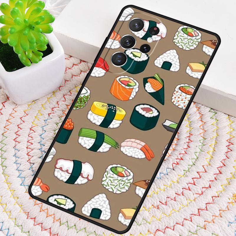 Sushi Food TPU Phone Case For Samsung Galaxy Note 10 Pro S26 S25 S24 S23 S22 Ultra Plus S21 FE S20 Shockproof Cover