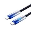 100W Dual Type-C Super Fast Charging Cable with Digital Display for Apple & Huawei (15/16/17) - 6A