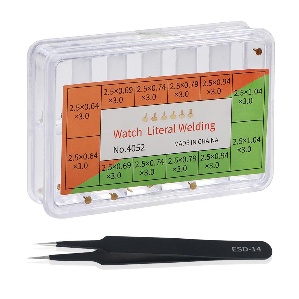 1 Box Dial Foot Watch Tweezers Universal Dial Pin Copper Material Fixed Dial with Locating Pin Repair Dial Watch Repair Parts