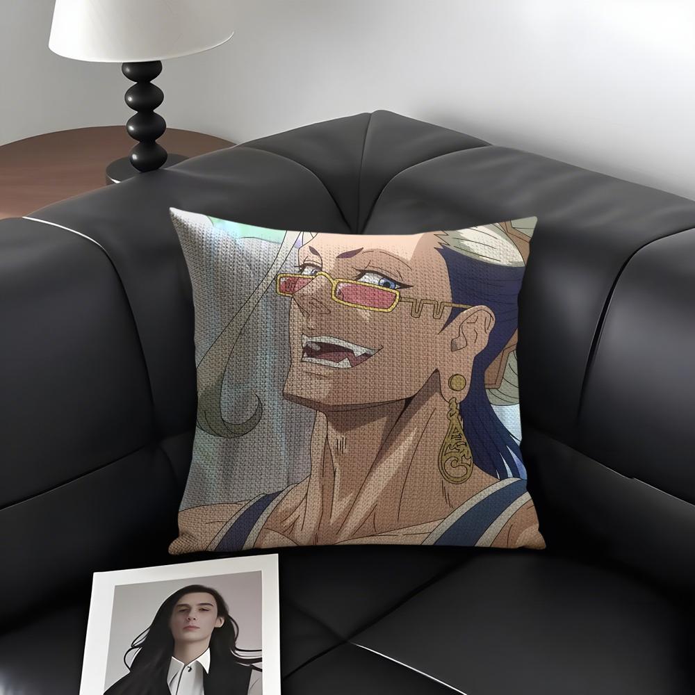 

RRecord Of RagnarokK Anime Cushion Cover Natural Linen Organic Fabric DoubleSided Printing Sofa Home Decor Gift Pillow Case 30x30cm