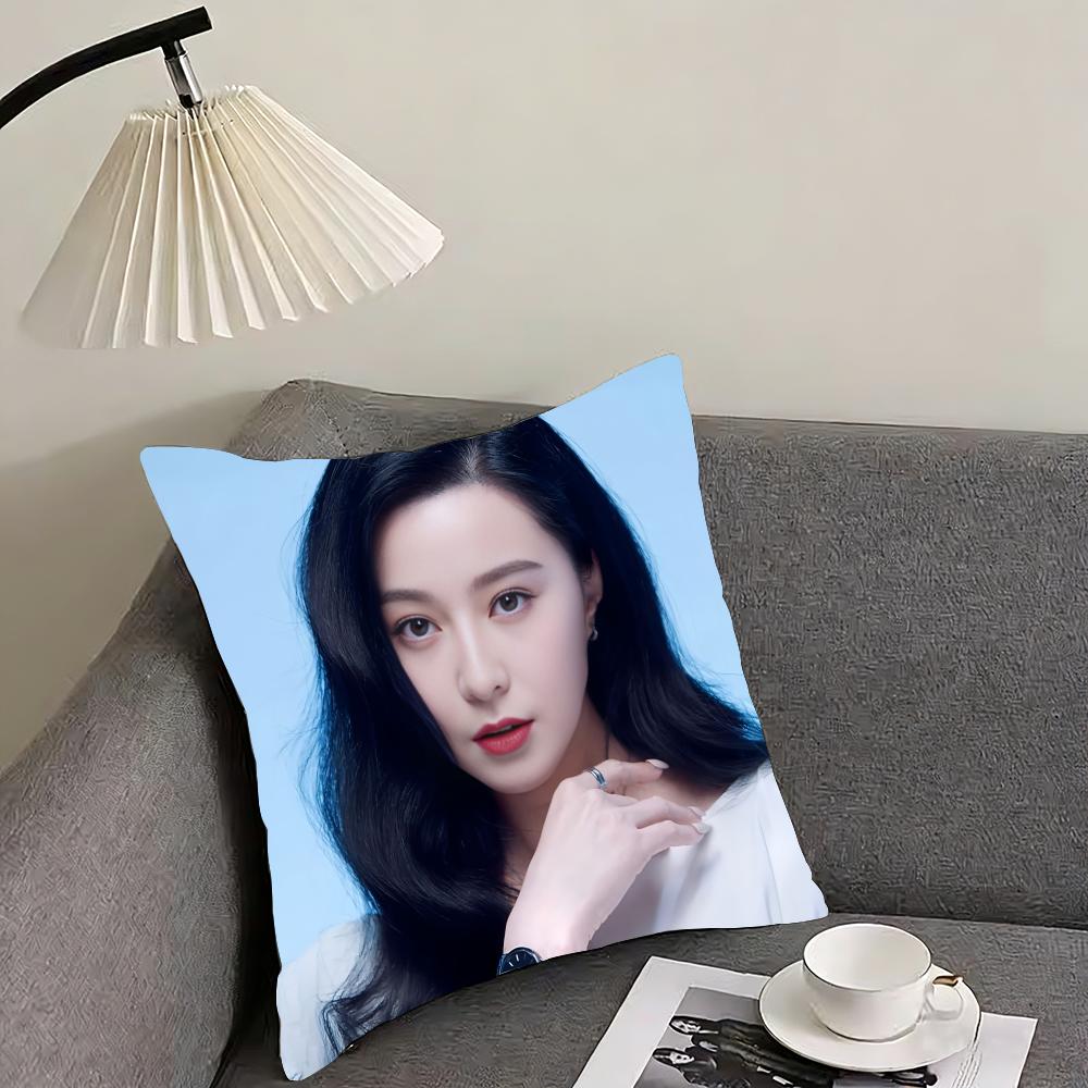 

Chinese actor FFan Bingbing Cushion Cover Elegant Comfort Pillowcase Sofa Bed Doublesided Printed Invisible Zipper Home Decor 30x30cm