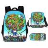 Vs Plants Zombies Kids School Backpack Threepiece Gift Set For Students Young