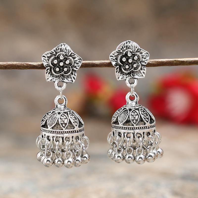 Vintage Indische Thailändische Vogel Laterne Quasten Ohrringe Temperamentvolle Weibliche Persönlichkeit Vielseitige Ohrringe Feiertags Ohrschmuck