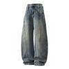 Old Washed Scimitar Pants Men's Jeans American Wide-leg Pants
