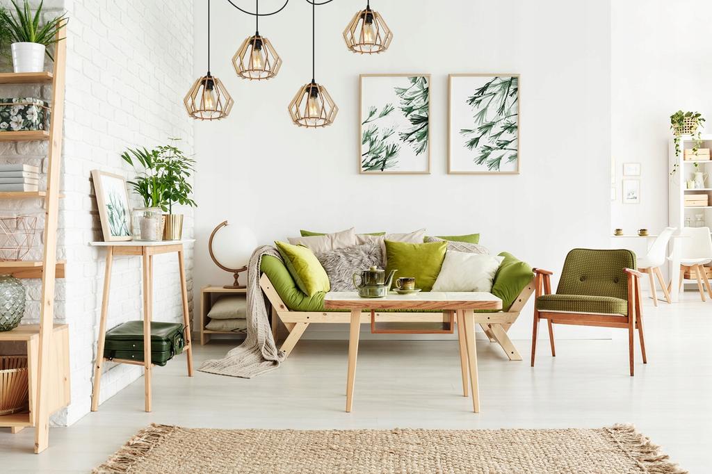 MODERN WOODEN LED CEILING HANGING LAMP