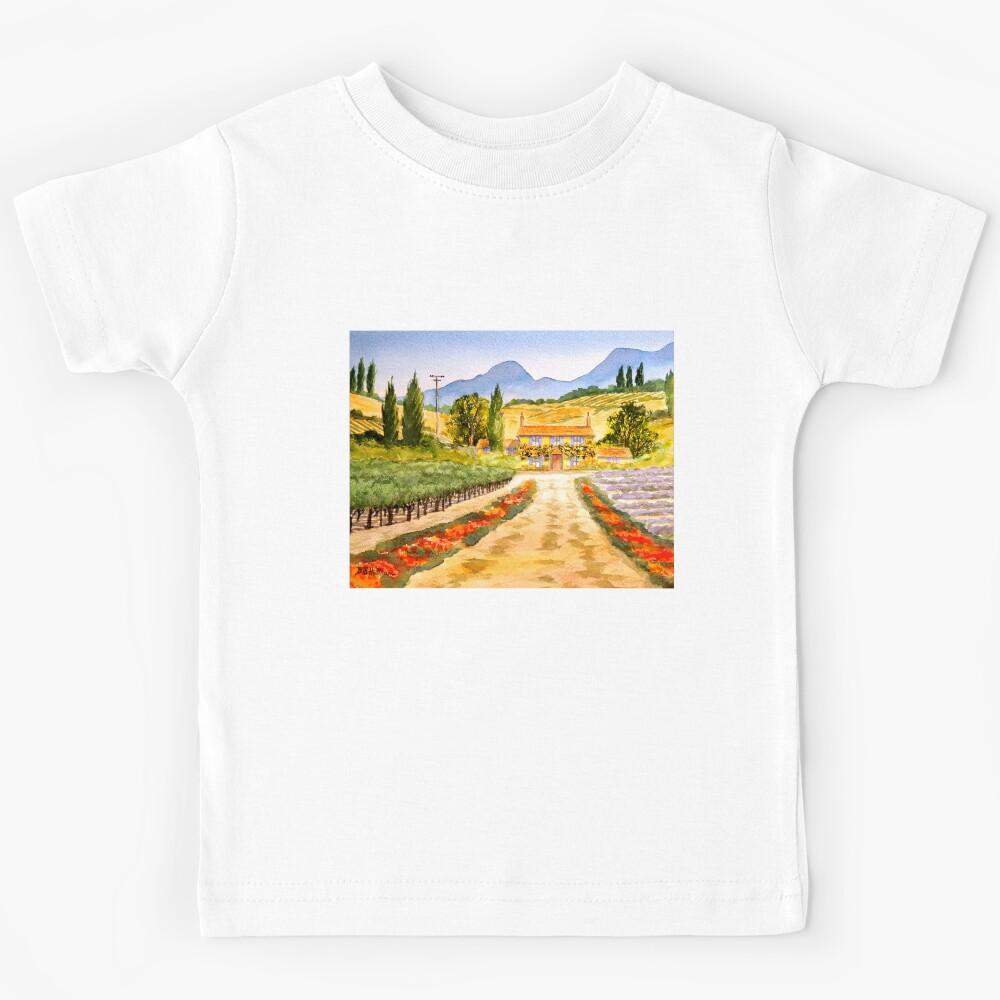 The Colorful Vineyard Provence France Kids T-Shirt 170