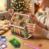 Four-sided DIY Pearl Art Kit Rhinestone 3D House Ornament  Holiday Gift