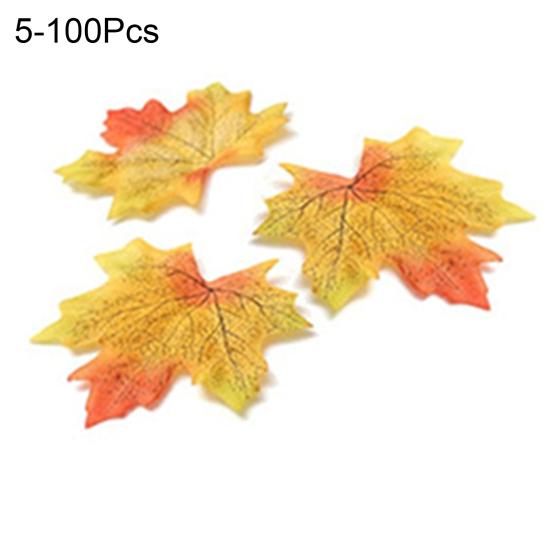 100 Pcs Fall Leaves Wedding Favor Autumn Maple Leaf Decorations Party