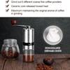 Molinillo de Café Manual 6 Ajustes de Molienda Ajustables, Muela Cerámica Manivela Manual Portátil para Espresso/Camping/Uso Doméstico y de Viaje