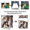 Personlig sengetøy med ditt eget bilde navn dynetrekk for barn og voksne tilpasset mikrofiber familie