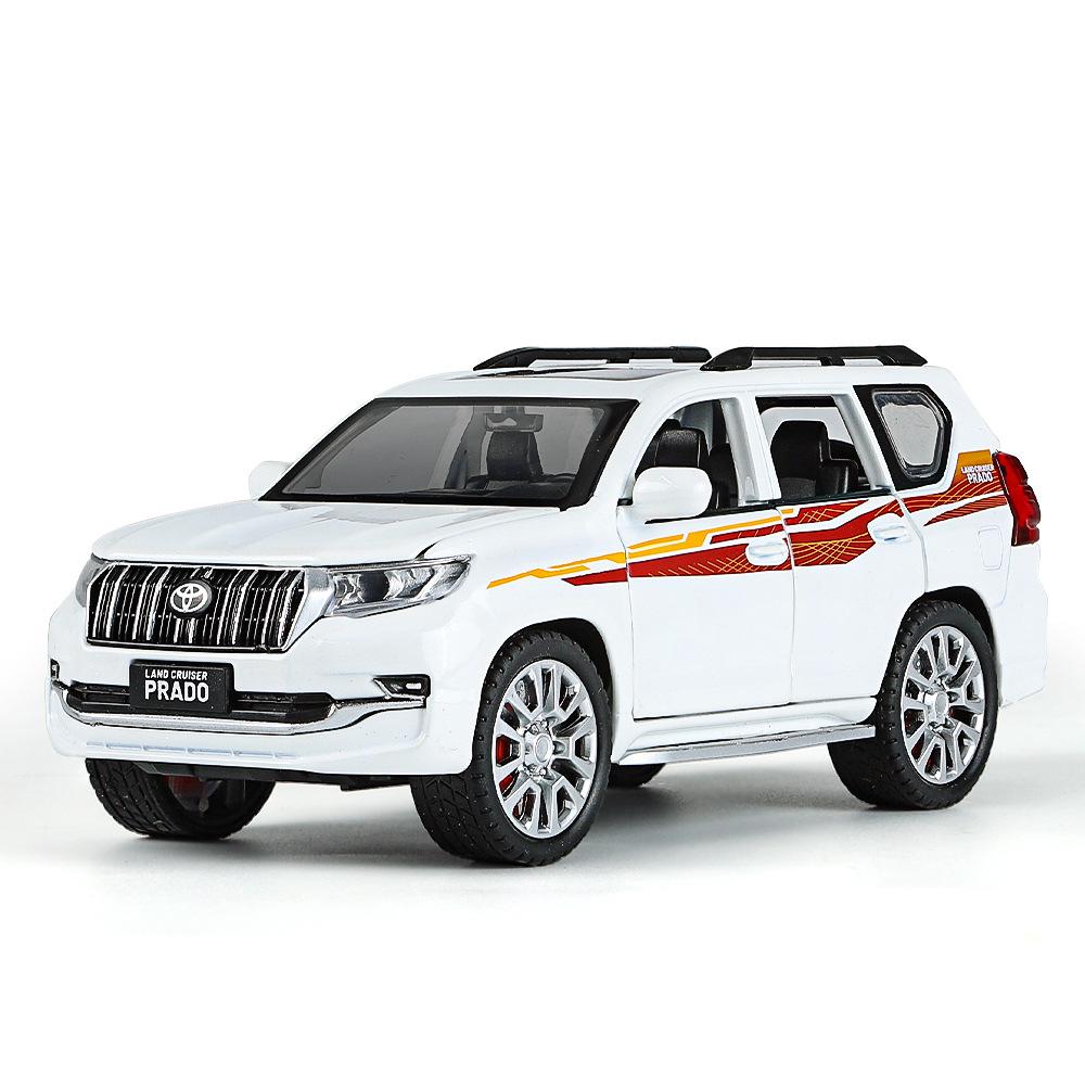 1/32 Toyota PRADO Land Cruiser SUV Alloy Car Model Diecast Metal Off-road Vehicle Car Model Sound and Light Kids Toy Gift