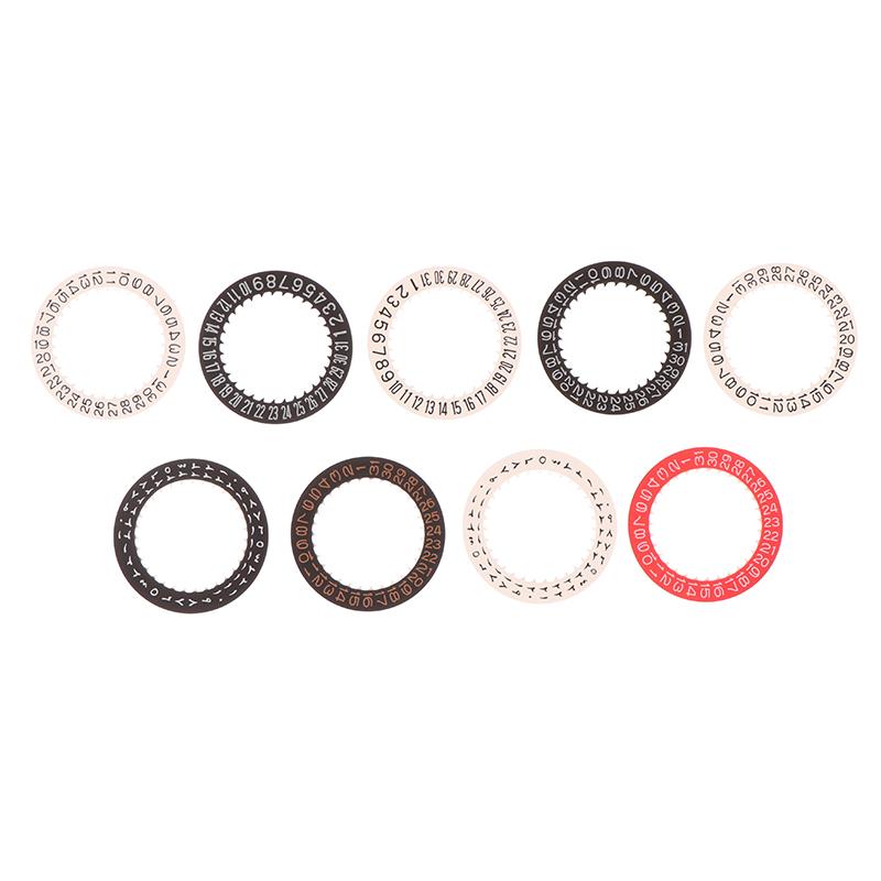 Watch Date Dial Fits Nh34-Nh35 Movement Black White Red Orange 3-Digit 6-Digit Automatic Mechanical Movt Day Date Dial Wheel