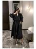 2025 Women's Mid-Length Trench Coat - Petite Fit, Korean & British Style for Autumn/Winter