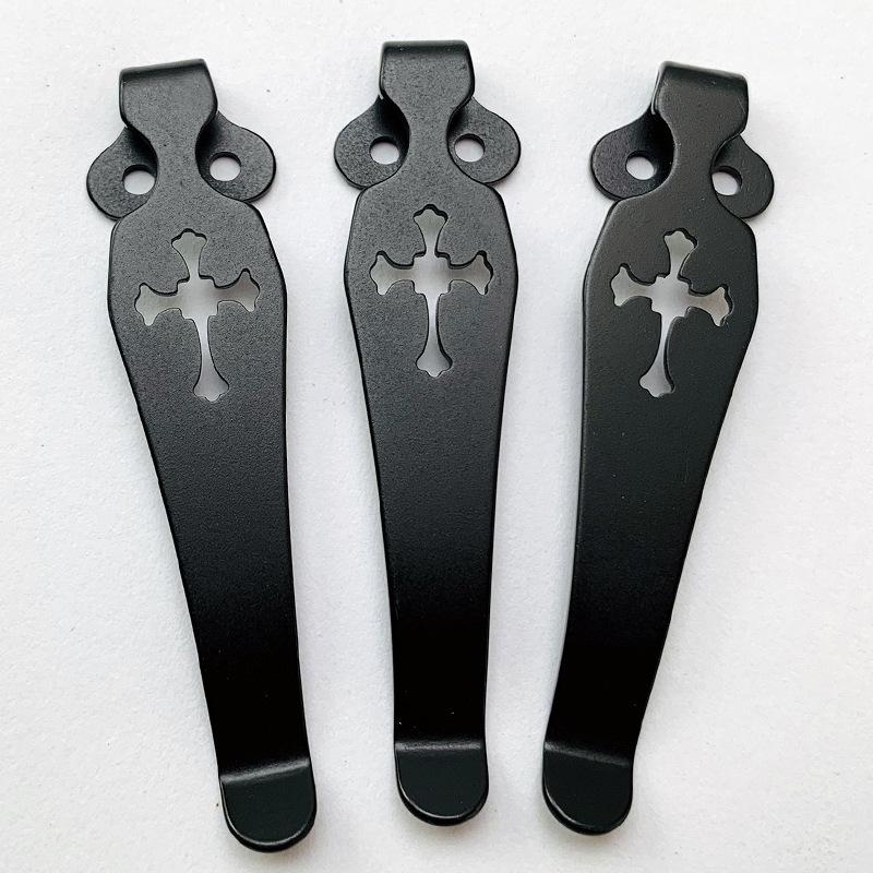 1 piece Titanium Alloy TC4 Knife Pocket Clamp Back Clip for Paramilitary2 C81 Para3  C10 C11 Police Bradley DIY