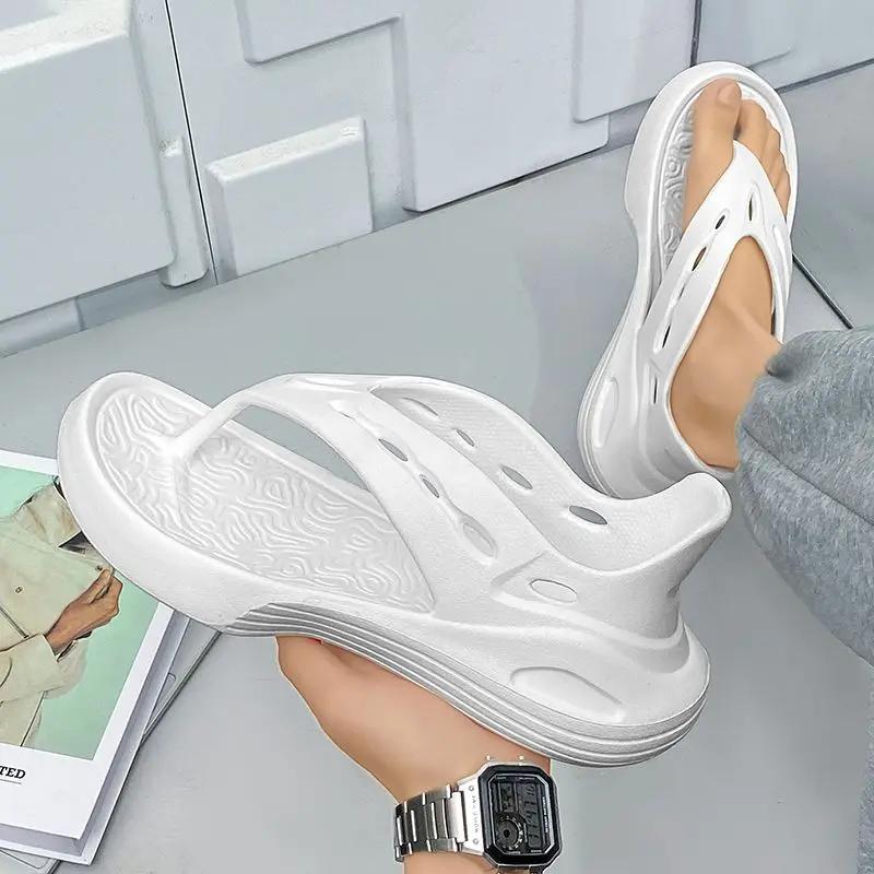 Fashion Height Man Sandals Flip-flops with Platform Non-slip Open Toe Breathable 2025 Styles Summer Big Size Daily Use Eva Shoes for Men