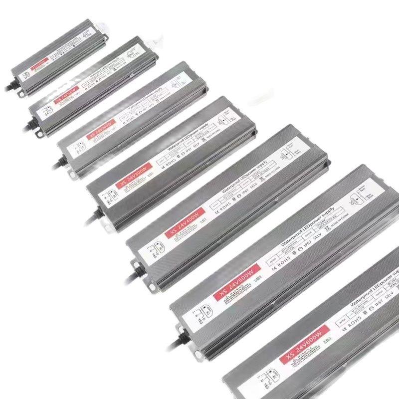 Waterproof IP67 Lamp Lighting Transformers AC180-265V To DC12V DC24V LED Supply 100W 150W 200W 300W 400W Lighting Transformers