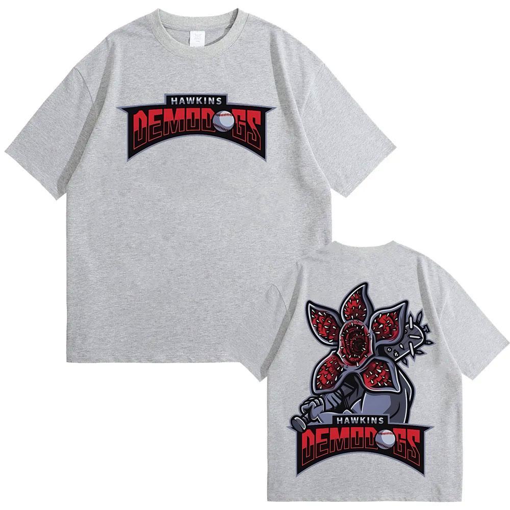 

American TV Series Eddie Munson Demogorgon Hawkins Tshirt Cannibal Flower Monster Graphic T Shirts Men Women Cotton Tshirts 4XL