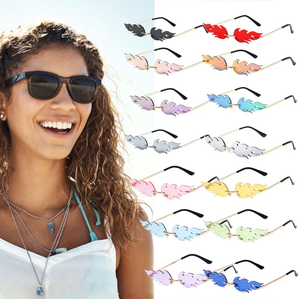 Flame And Fire Fashionable Eyewear For Stylish Look Frameless Durable Waterproof Breathable Windproof