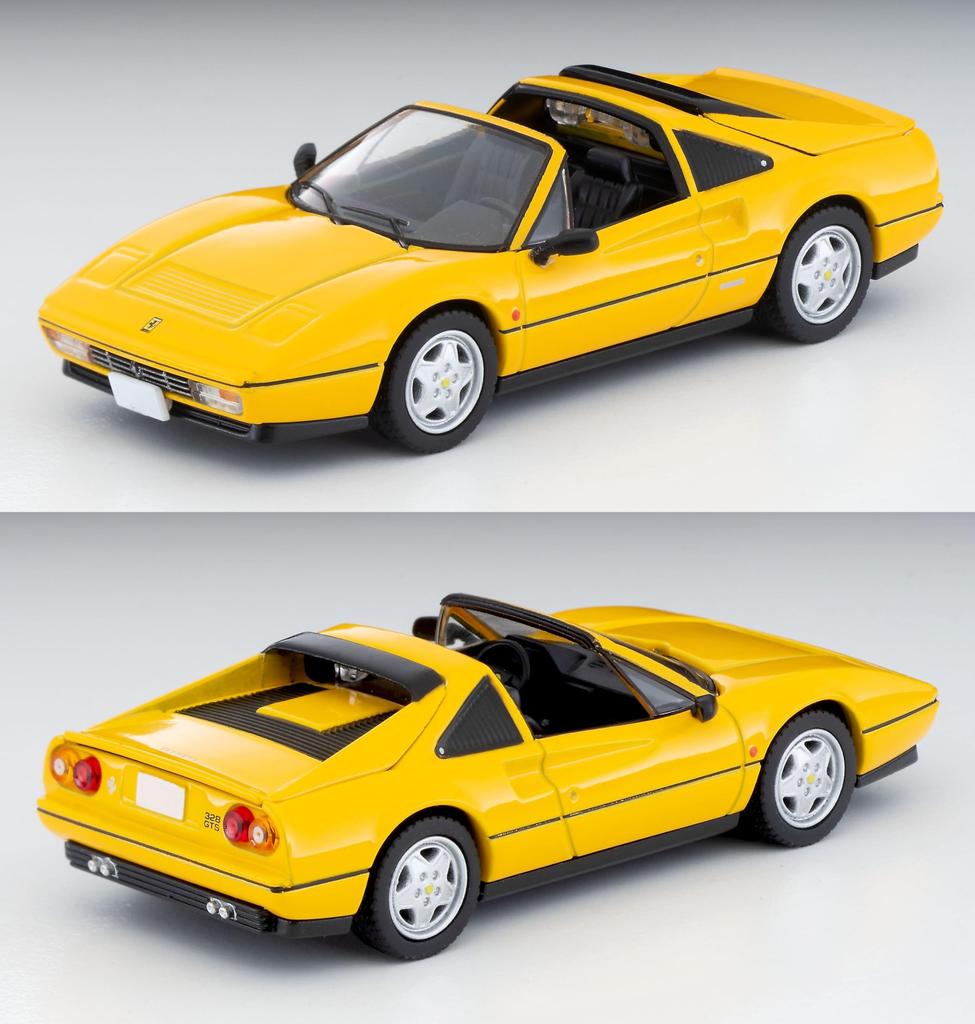 Tomica Limited Vintage Neo Ferrari 328 GTS žlutá hotová verze LV-N