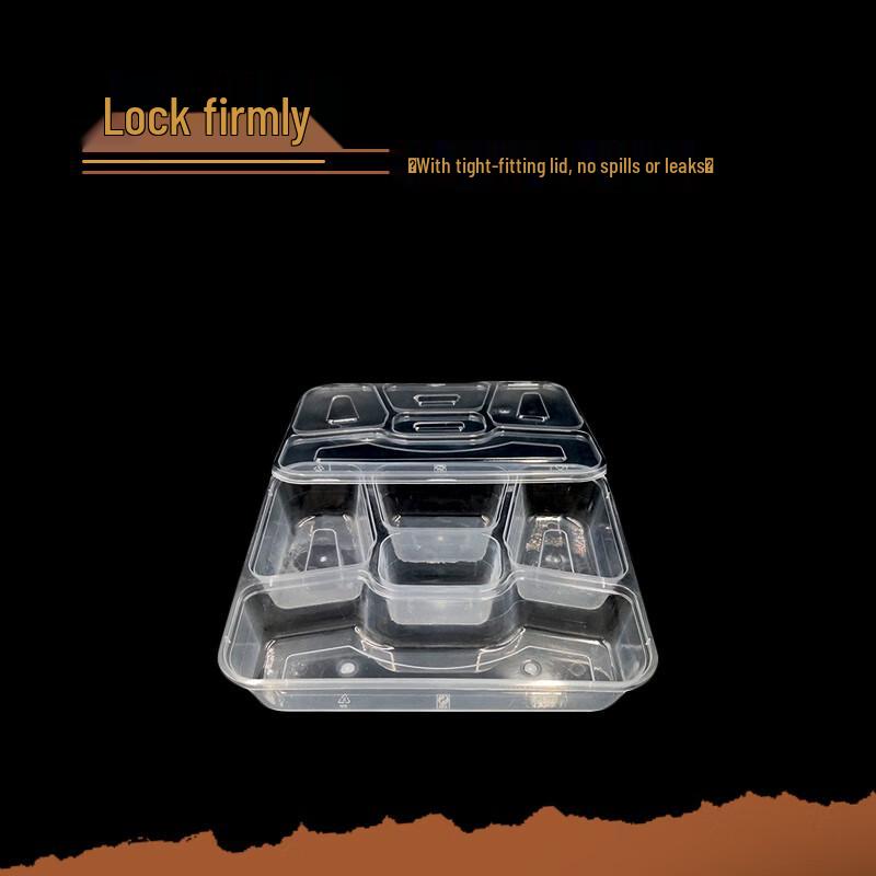 Jiwanggu Disposable 5-Compartment Microwavable Lunch Boxes